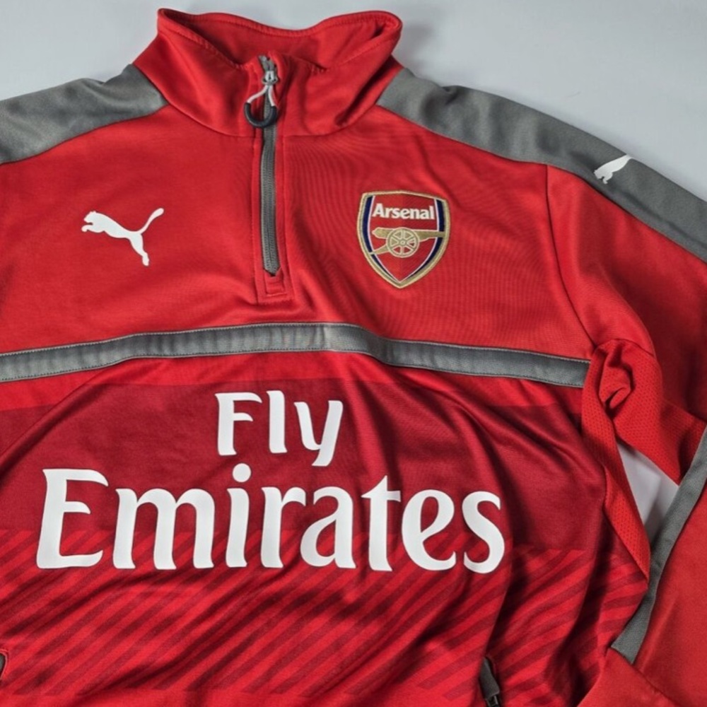 Puma Red and Gray Lightweight Arsenal Jacket